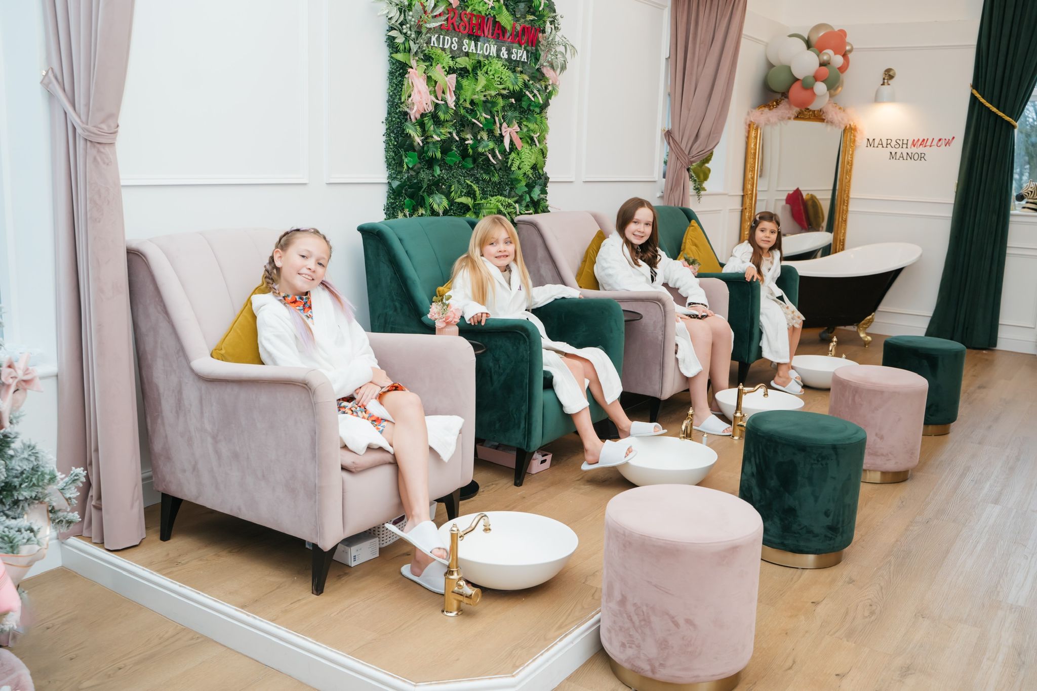 Children enjoying a pamper together.